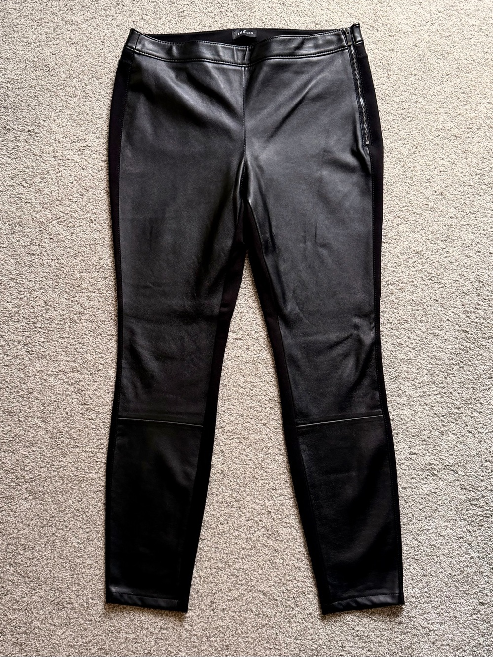 WHBM Faux Leather Black Slim Leggings